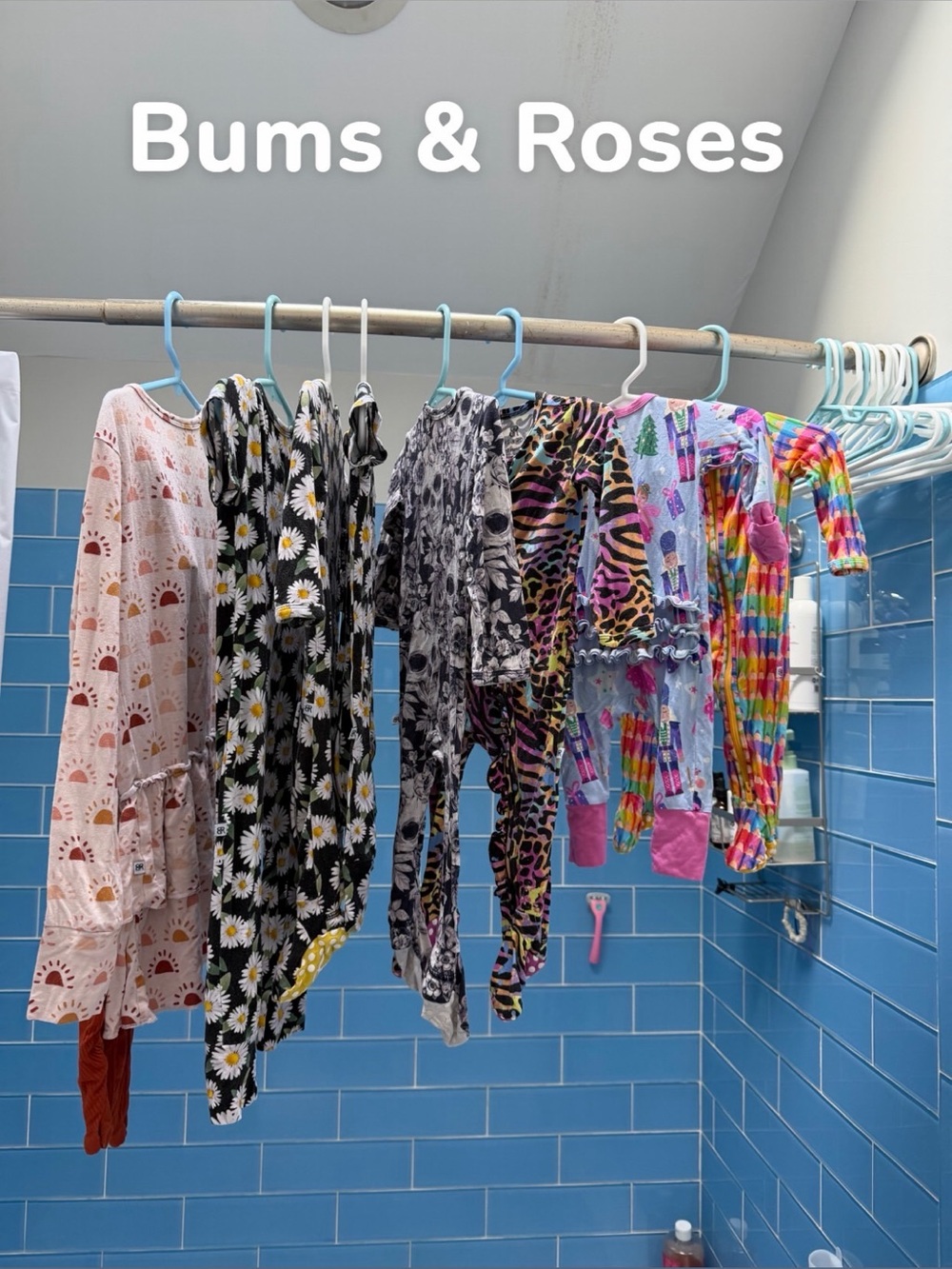 Bums & Roses Kids One-Piece Pajama - Multi-Color Print